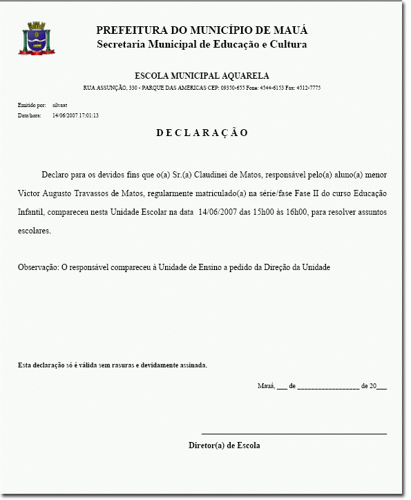 Comparecimento na Unidade Escolar_impressa